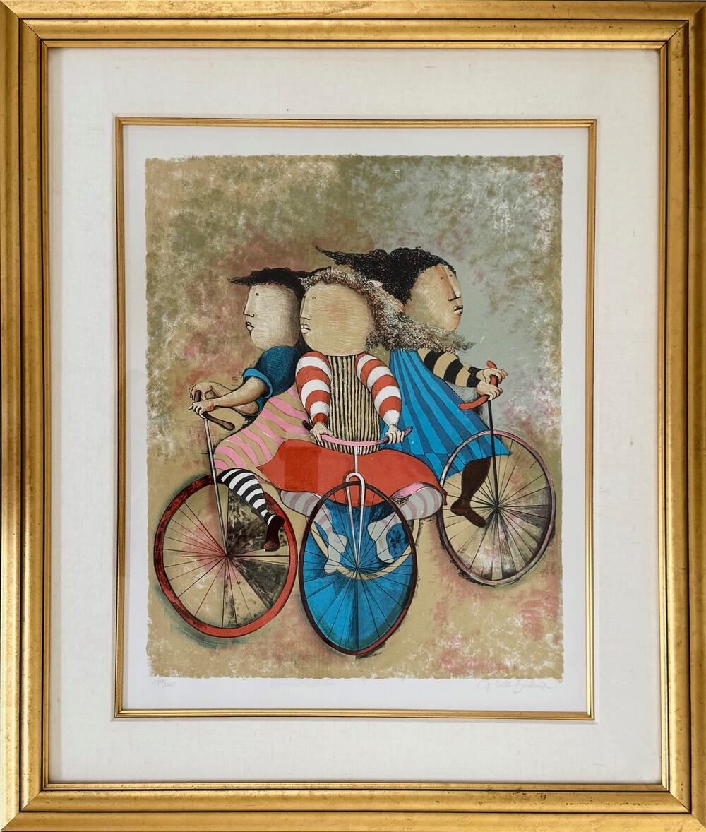 Graciela Rodo Boulanger Signed & Numbered Lithograph "Trio" (159/200) 1993